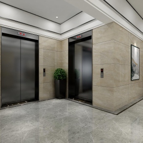 新中式电梯间3D模型下载